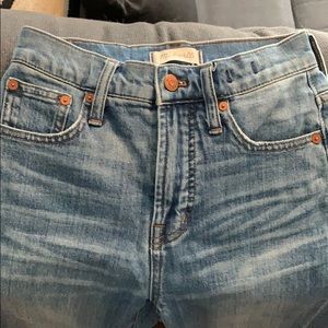 Madewell straight light washed jeans. Lightly worn